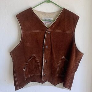 Vintage Suede Leather Western Vest